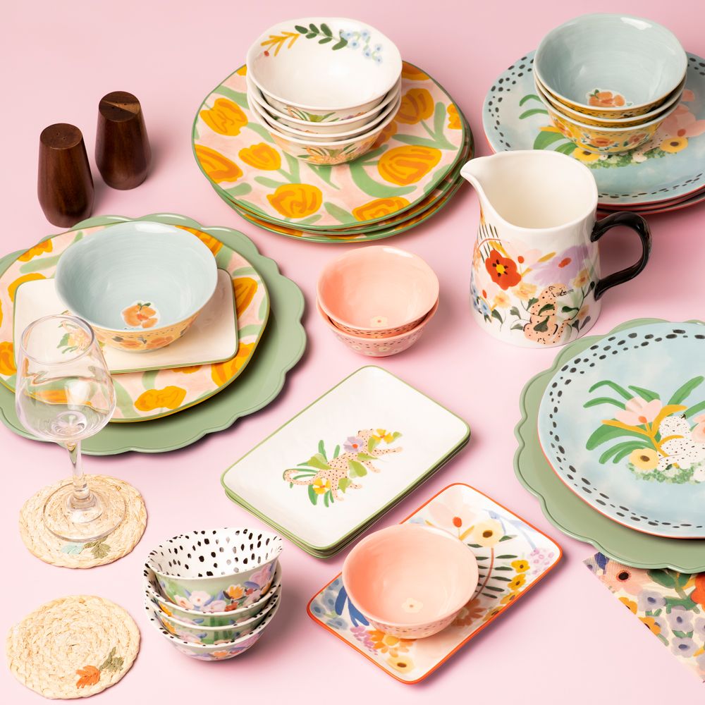 Plato de porcelana Print con diseño 20x13 cm