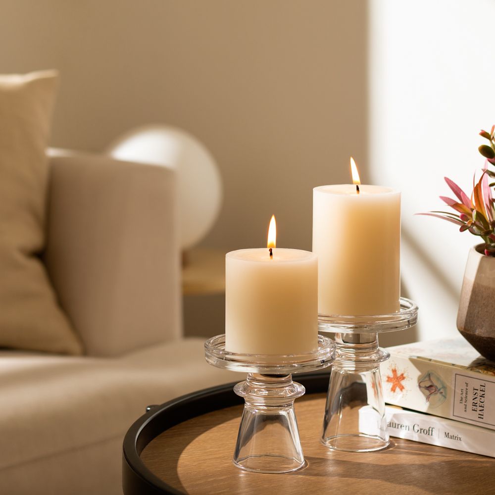 Candelabro vidrio doble 10x9.3 cm