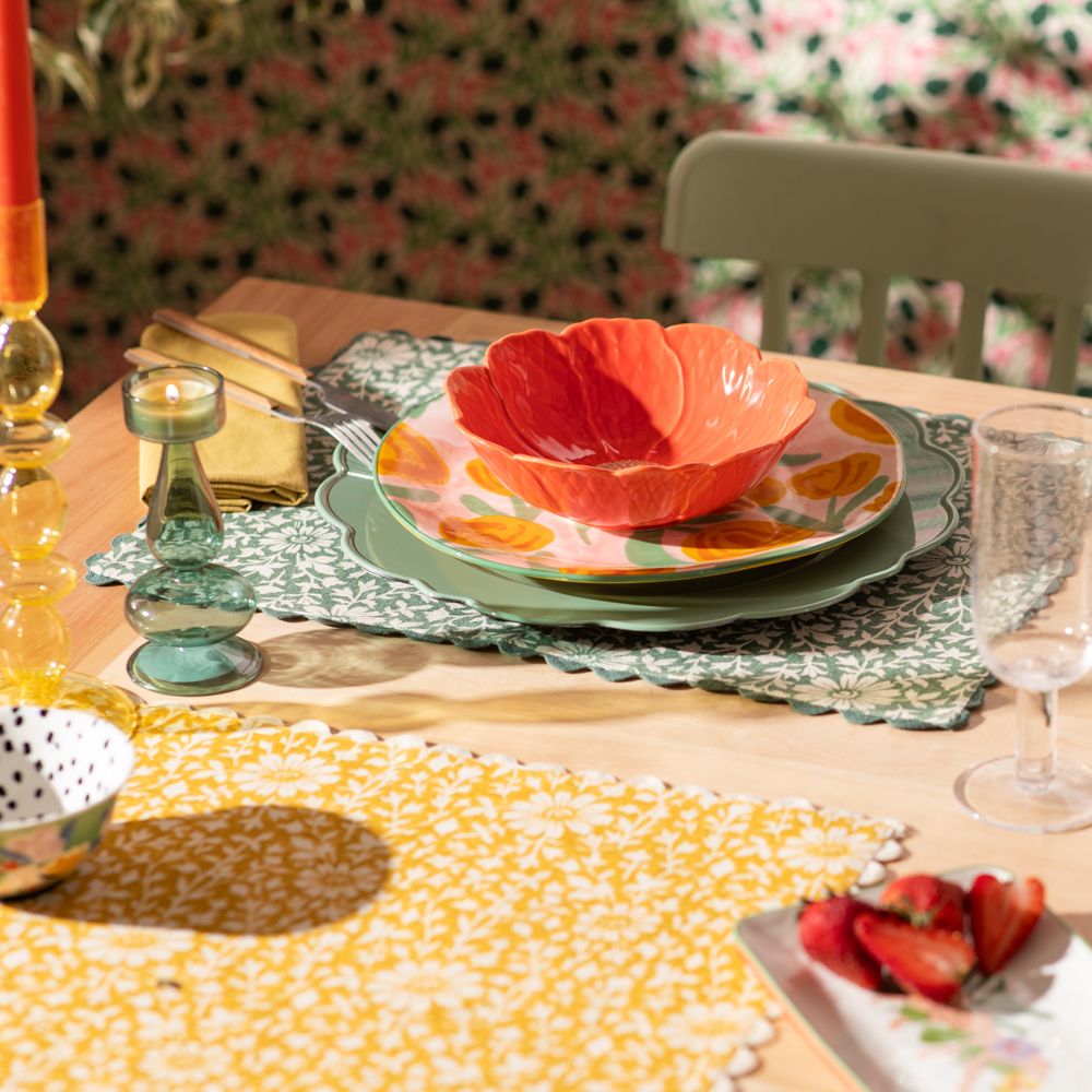 Plato de comida porcelana Print con diseño 27x2.5 cm