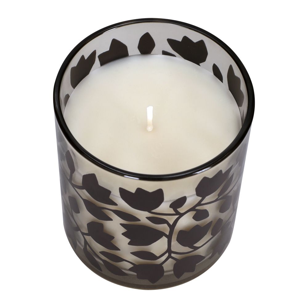 Vela de vidrio y tapa de corcho vainilla coco 8x9 cm