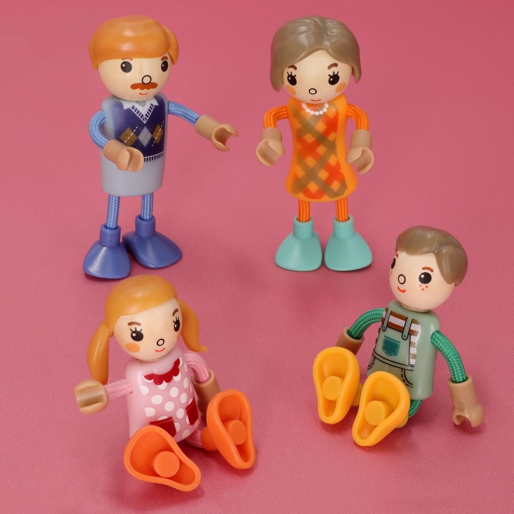Set muñecos de madera Castilá familia