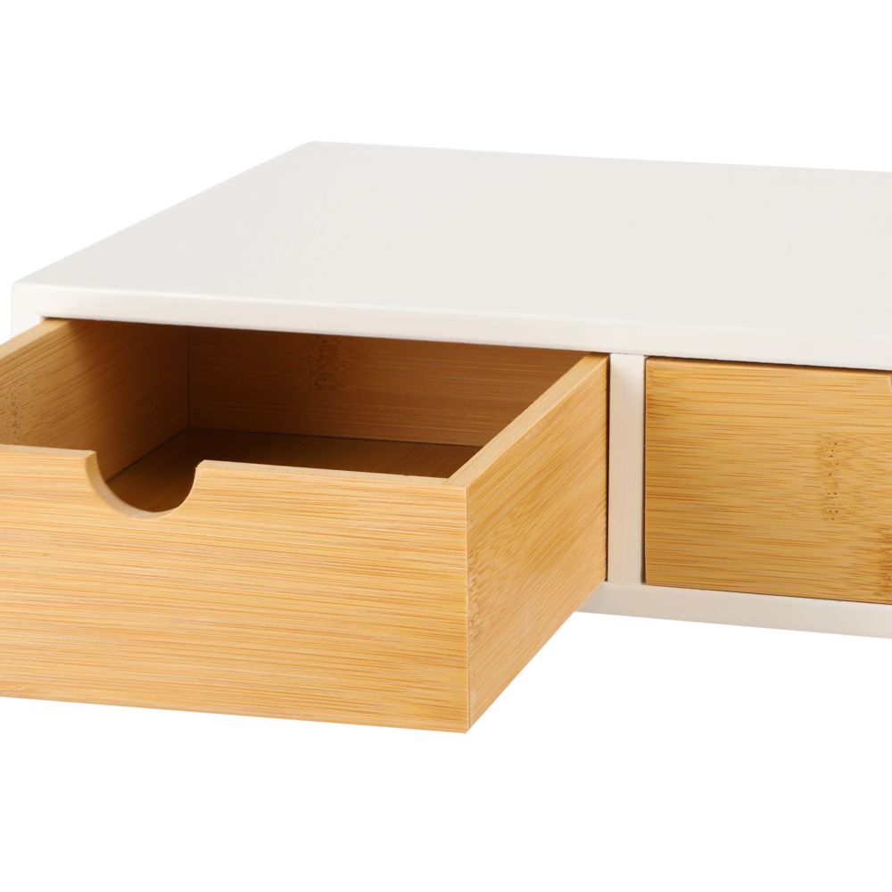 Cajonera de bambú para escritorio