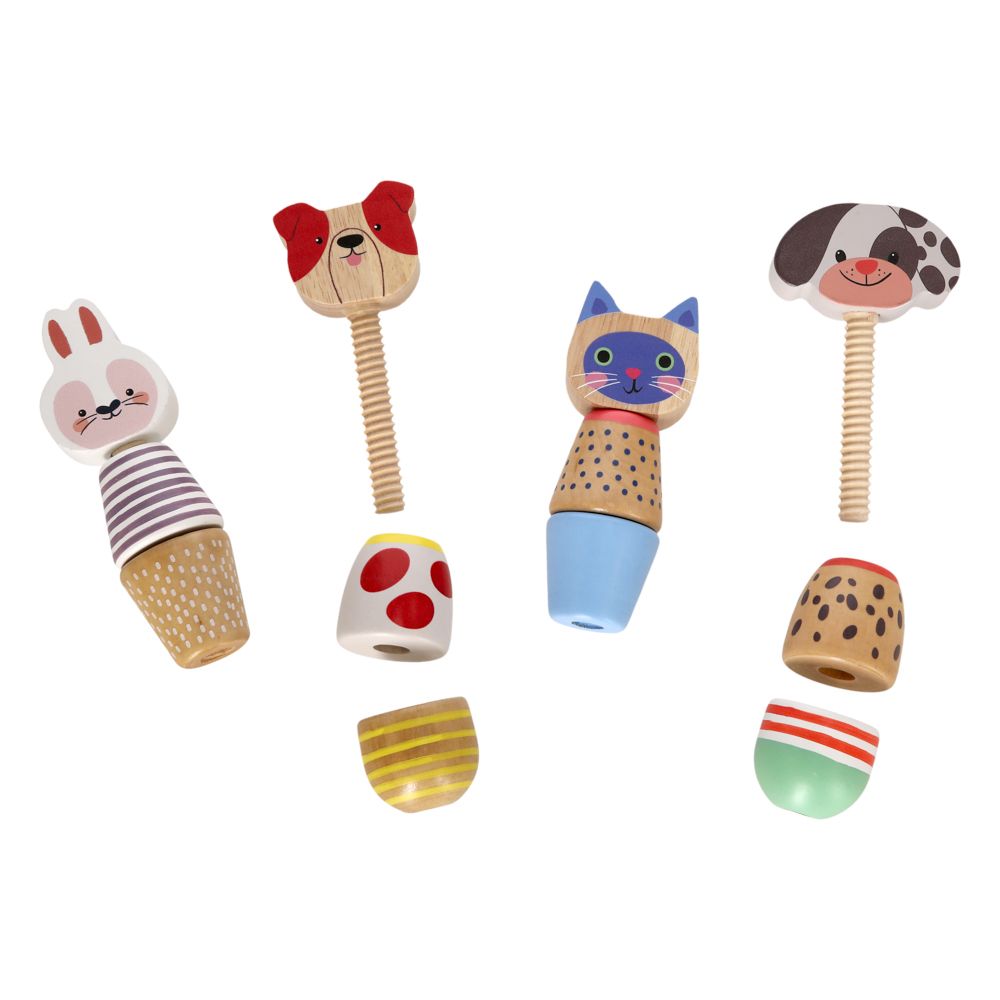 Juego didáctico “Enrosca animales”