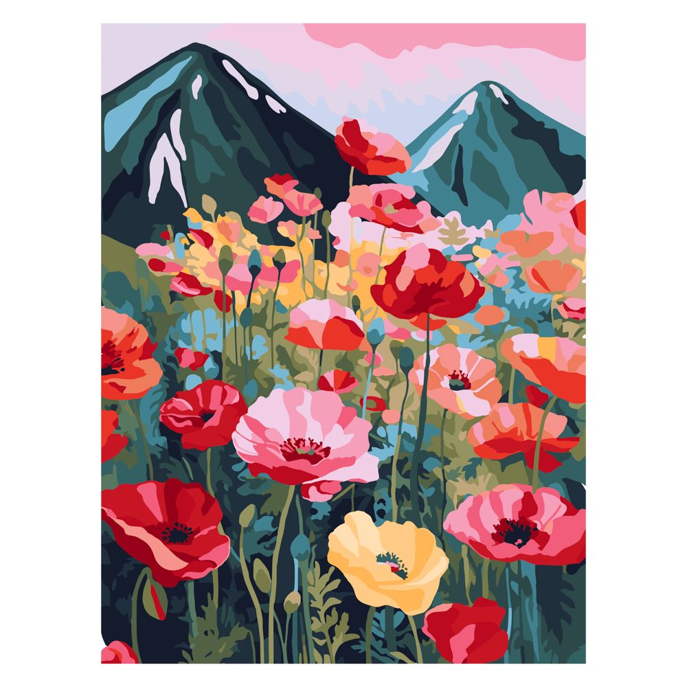 Set de bastidor con diseño y pinturas acrílicas 30x40 cm