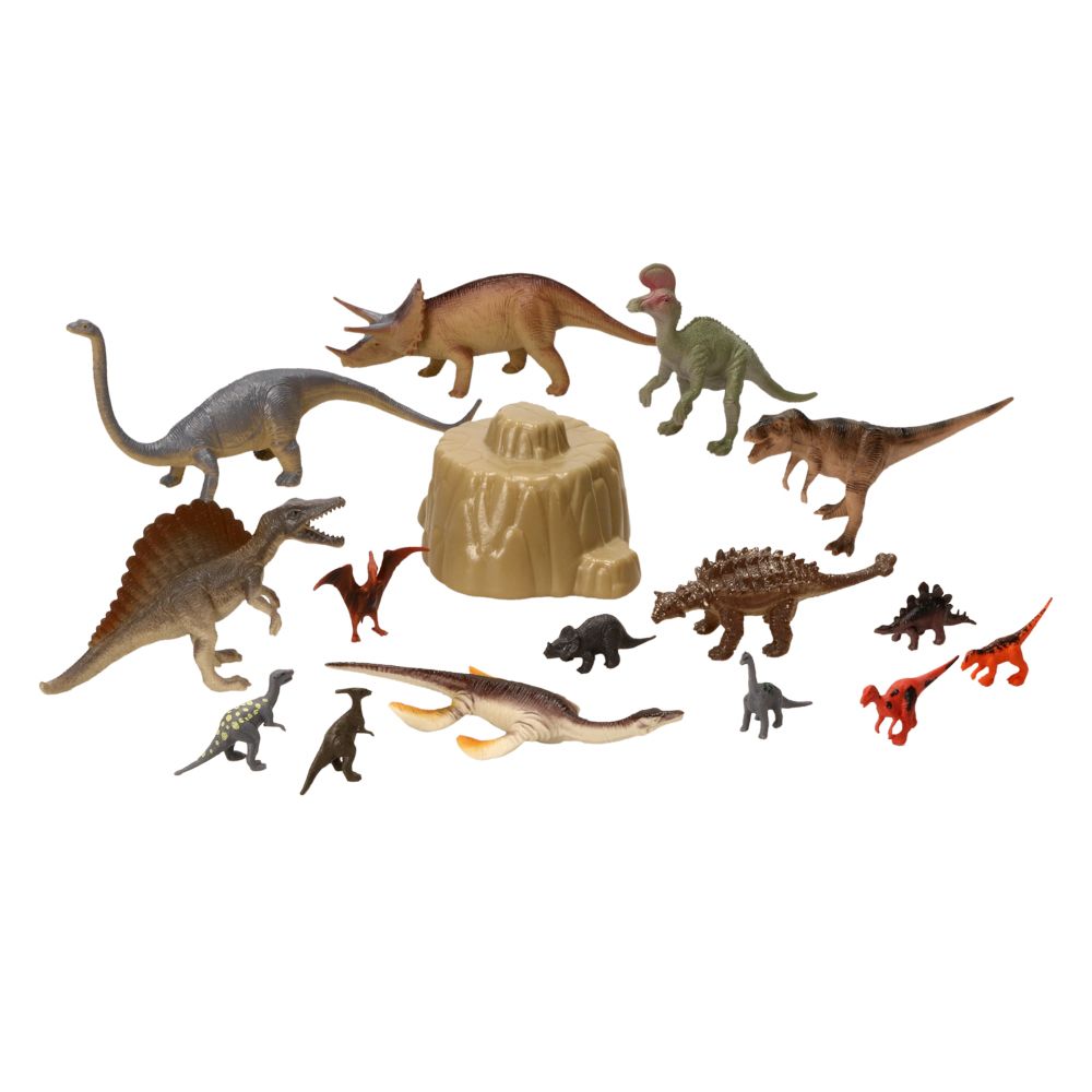 Set Balde Animales plástico Dinosaurios 16 piezas L