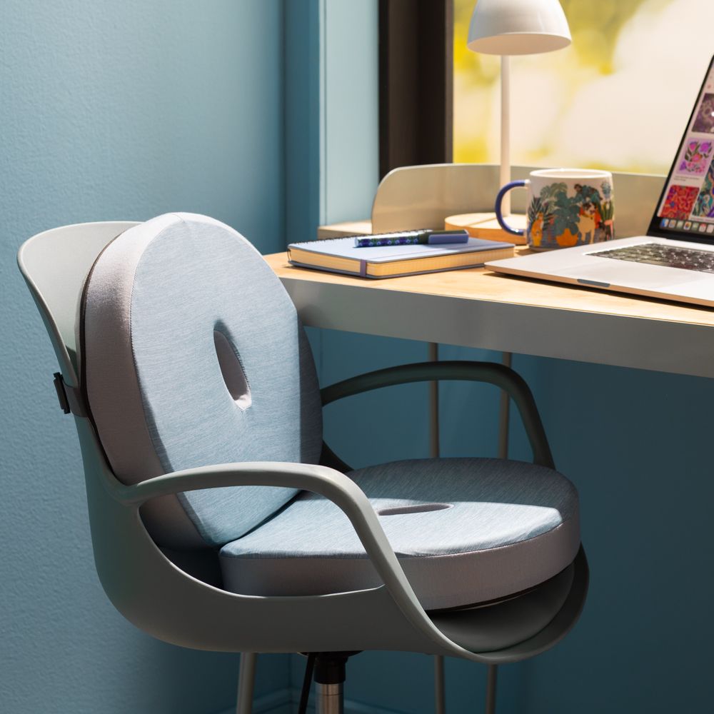 Cojín ergonómico doble asiento y espalda con memory foam