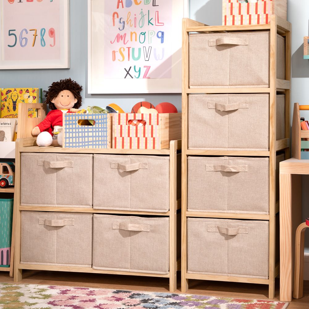 Mueble cajonera textil 4 niveles 35.6x104x37 cm