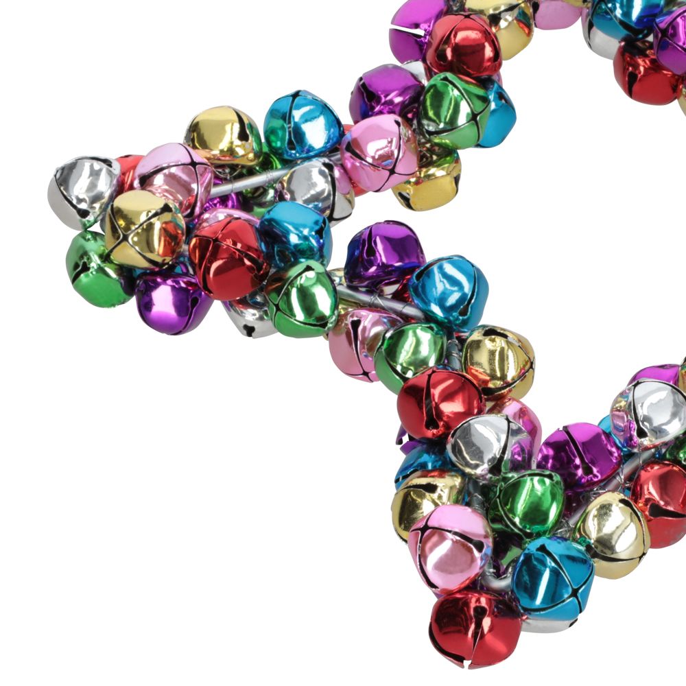 Corona navideña con cascabeles