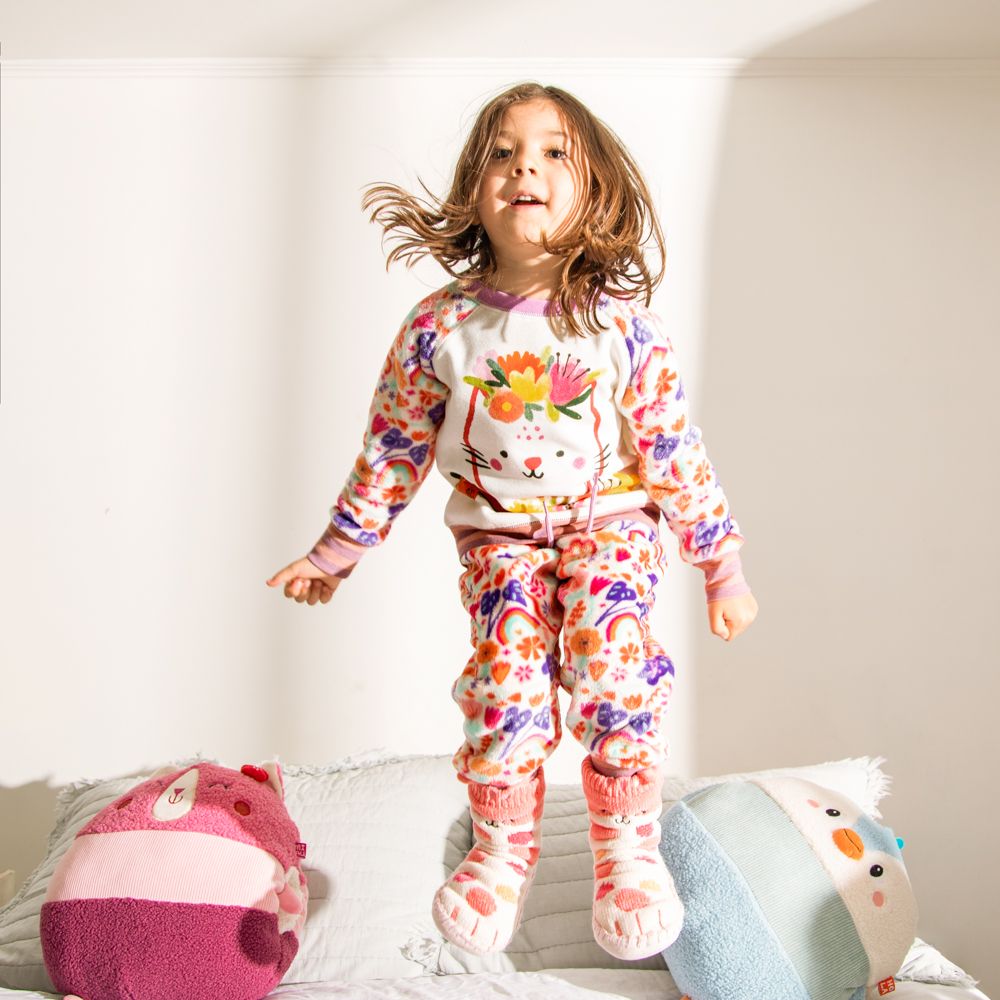 Pijama infantil de franela y polar coral talla 4