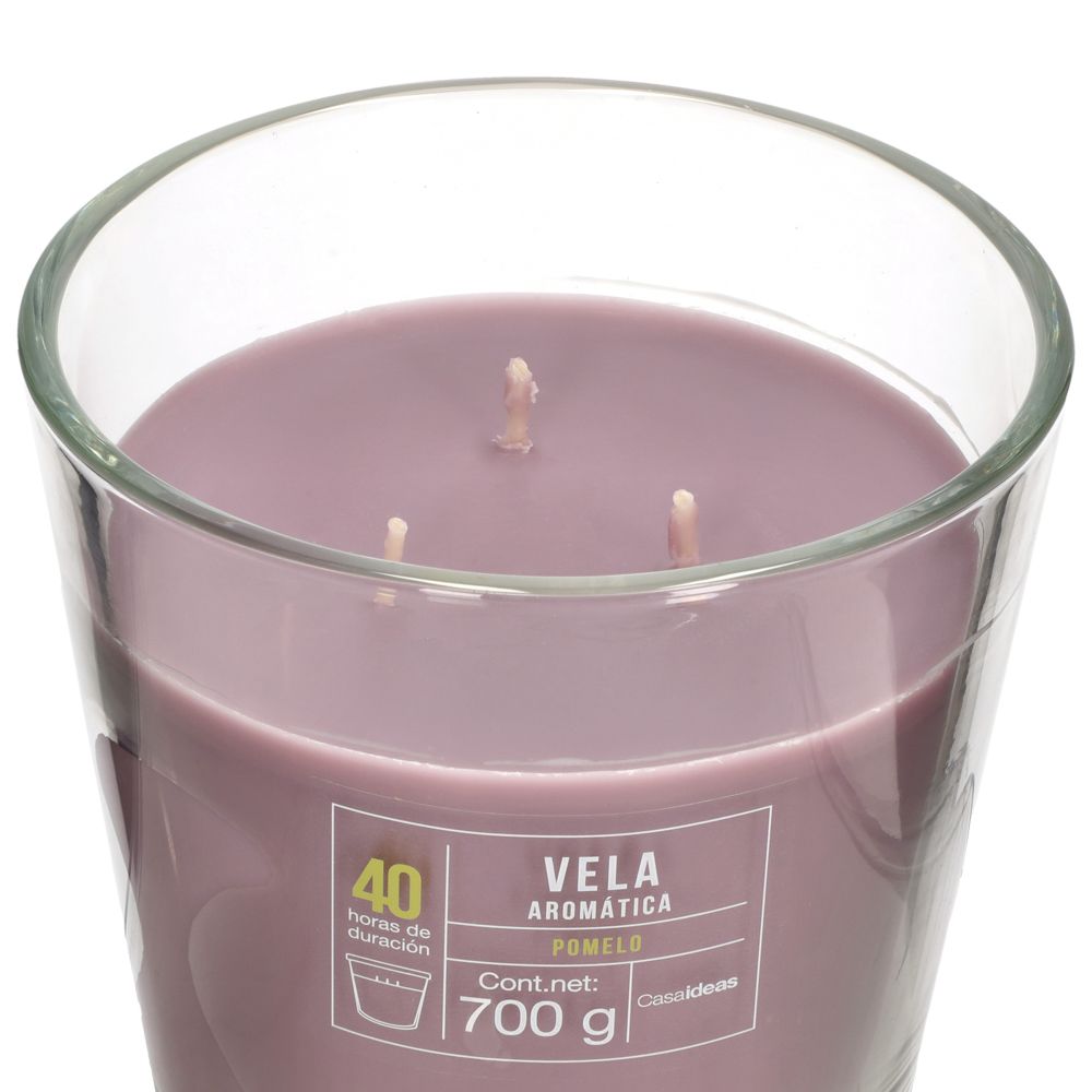 Vela Vidrio Rústica Toronja 700 g