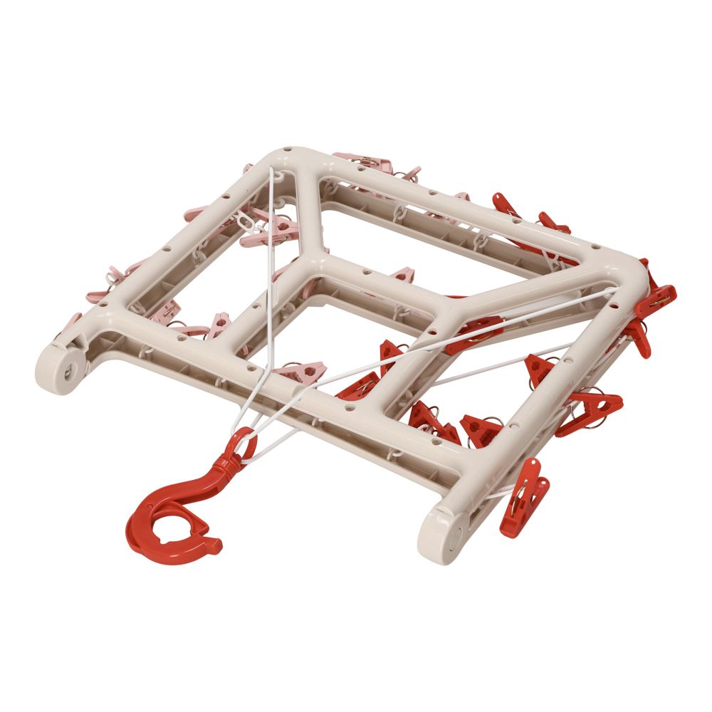 Colgador de ropa con 36 pinzas 63.2x34.7x31 cm