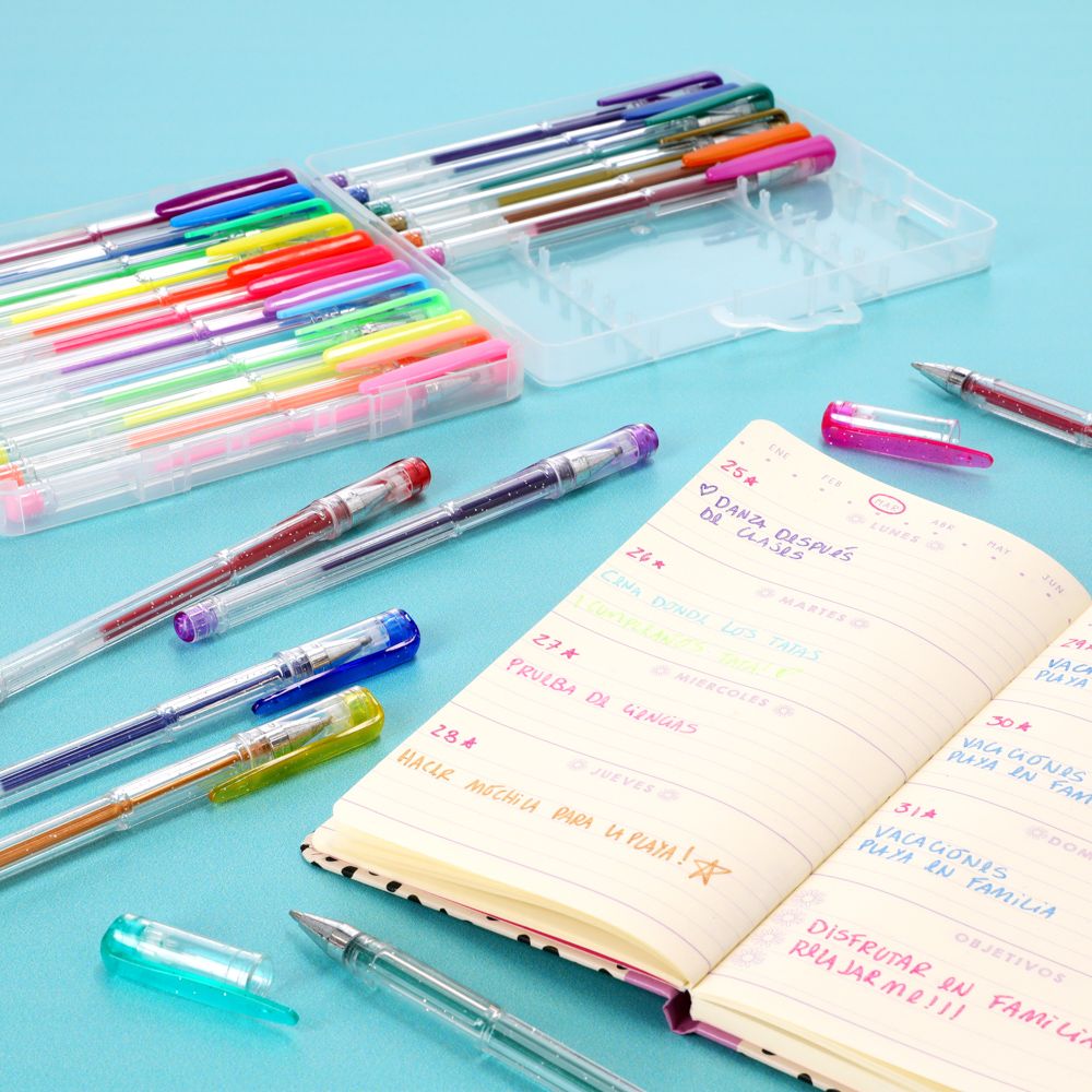 Set de 24 bolígrafos gel