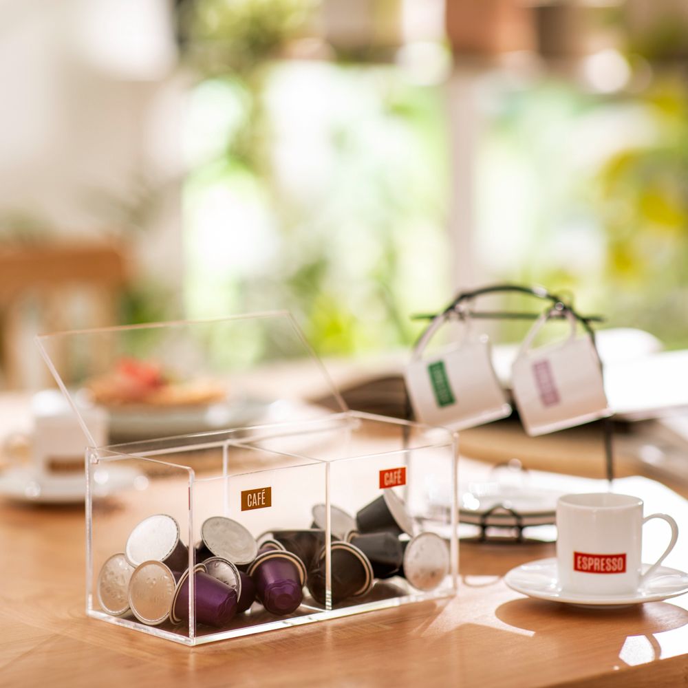 Contenedor acrílico para cápsulas de café