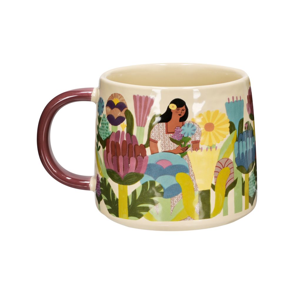 Taza de cerámica con diseño impreso 420 ml