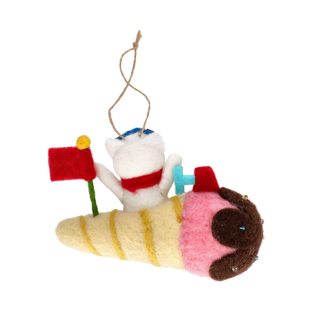 Adoro navideño de fieltro 5x15x8 cm