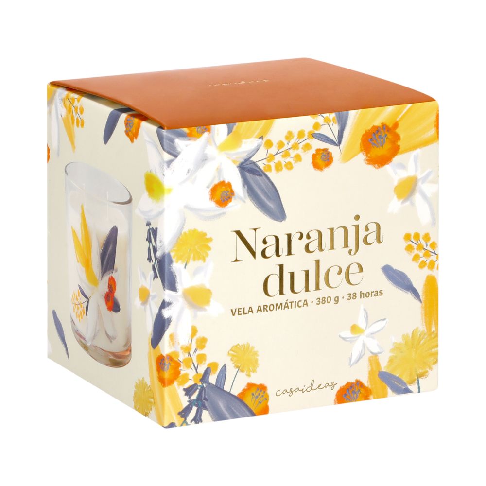 Vela de vidrio aroma naranja dulce 380 g