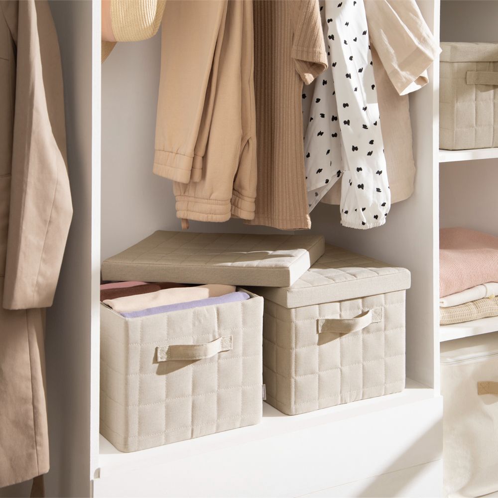 Caja organizadora textil quilt G