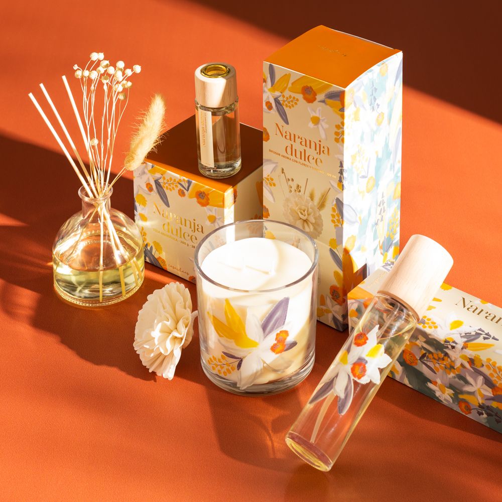 Difusor Aroma Flores y Varitas aroma naranja dulce 120 ml