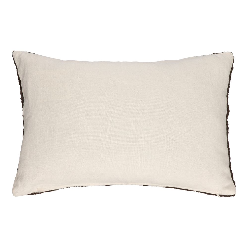 Cojín de algodón con borde de guirnalda ​​60x40 cm