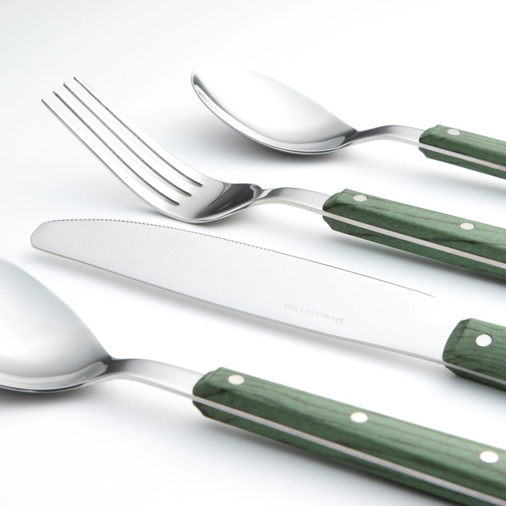 Set de cubiertos de madera 24 piezas