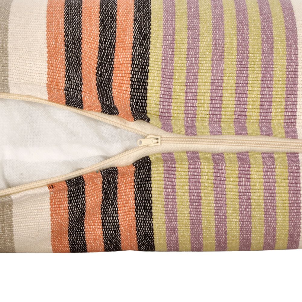 Cojín de algodón con borde de guirnalda ​​60x40 cm