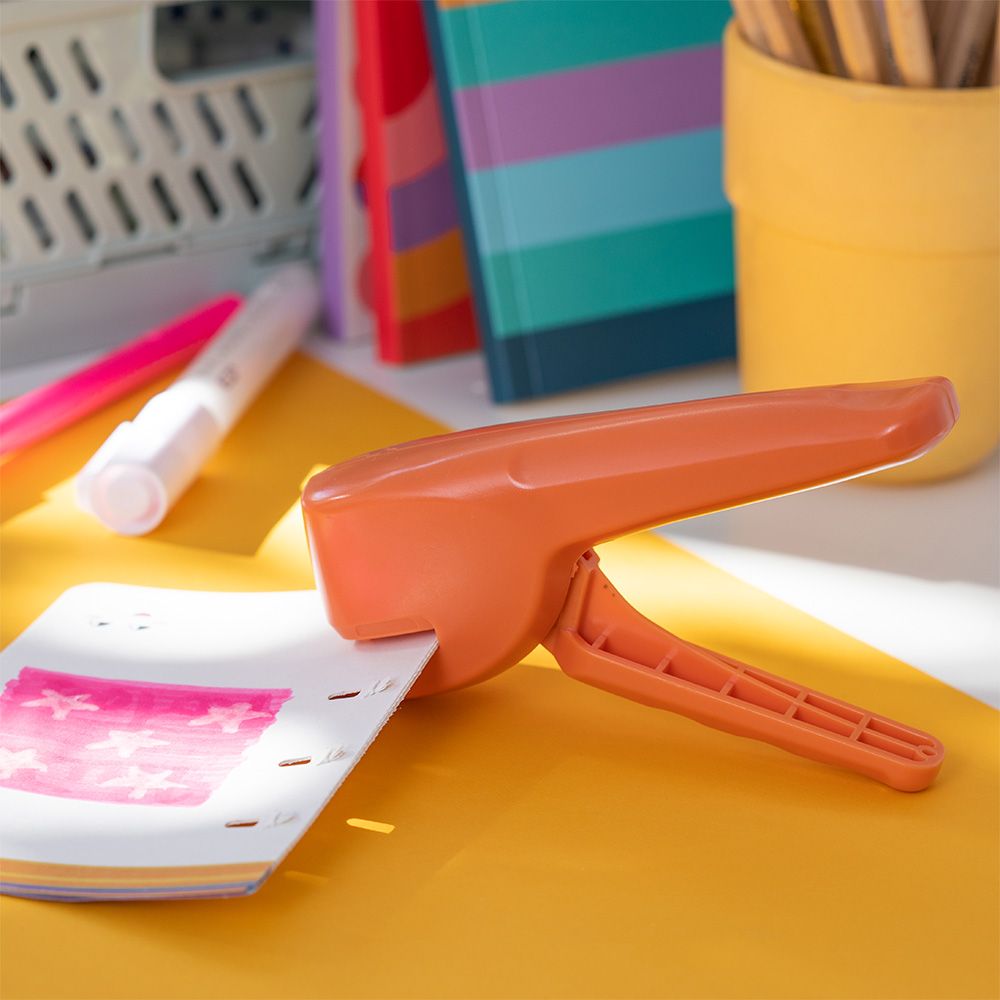 Mini Engrapadora de Papel Color Naranja Fácil de usar