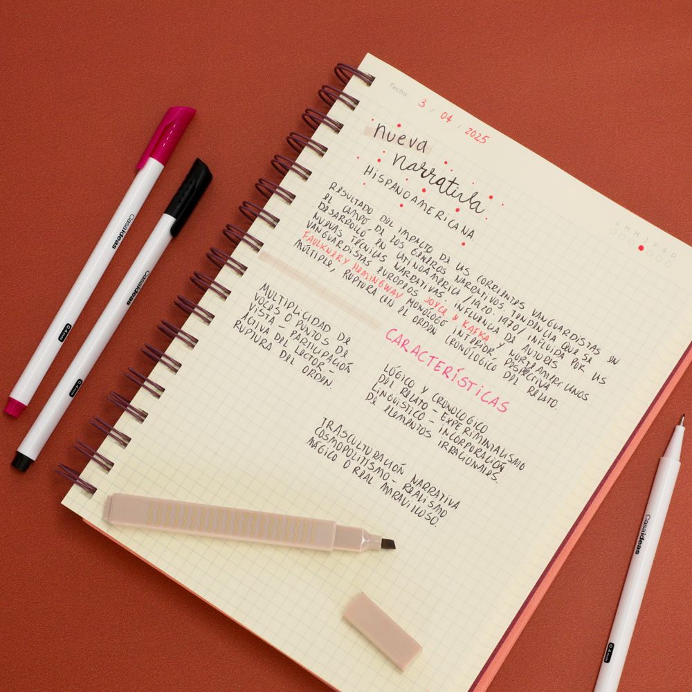 Cuaderno espiral pu 18x24 cm