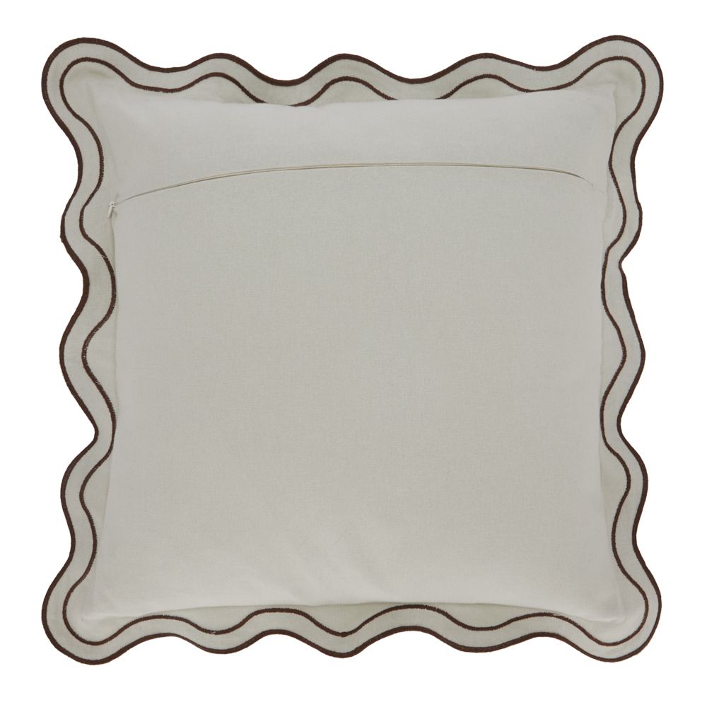 Cojín con borde ondas 45x45 cm