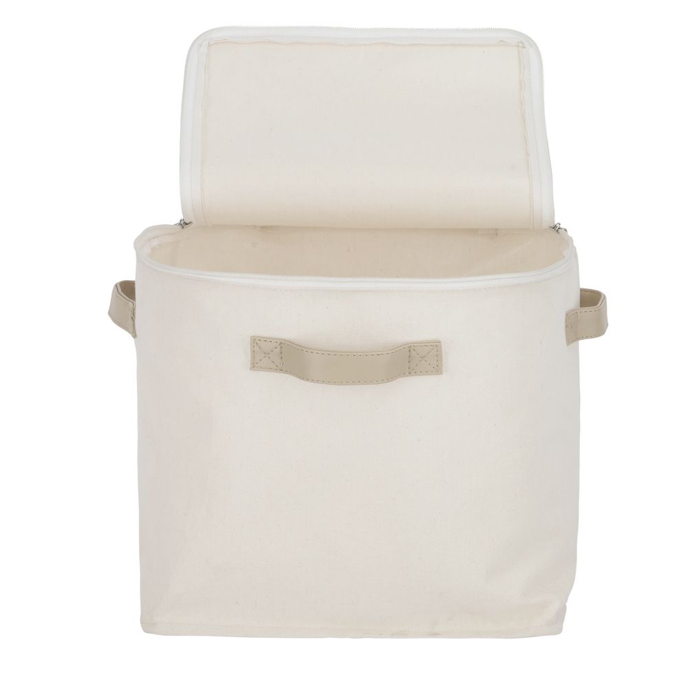 Caja organizadora de tela con cierre 28x28x28 cm