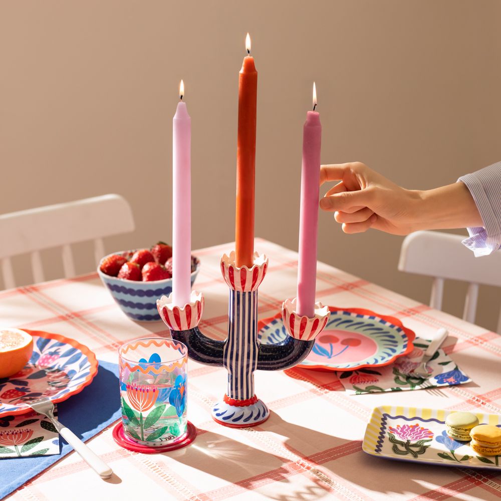 Set de 3 velas dinner aroma toronja