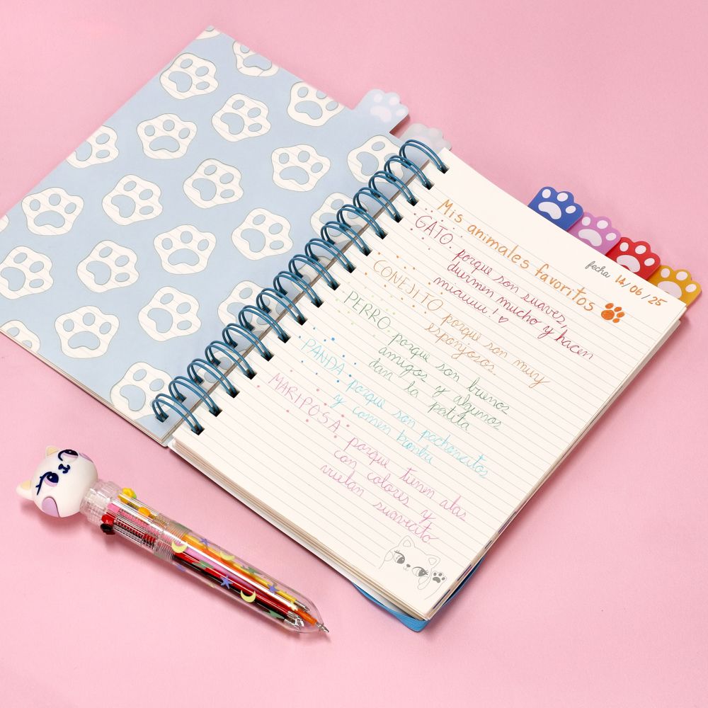 Cuaderno con pestañas 15x21 cm