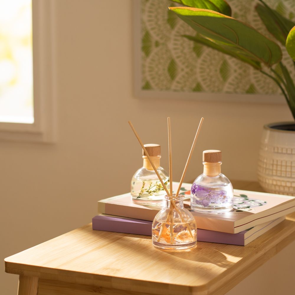 Set de 3 difusores aromaticos con flor