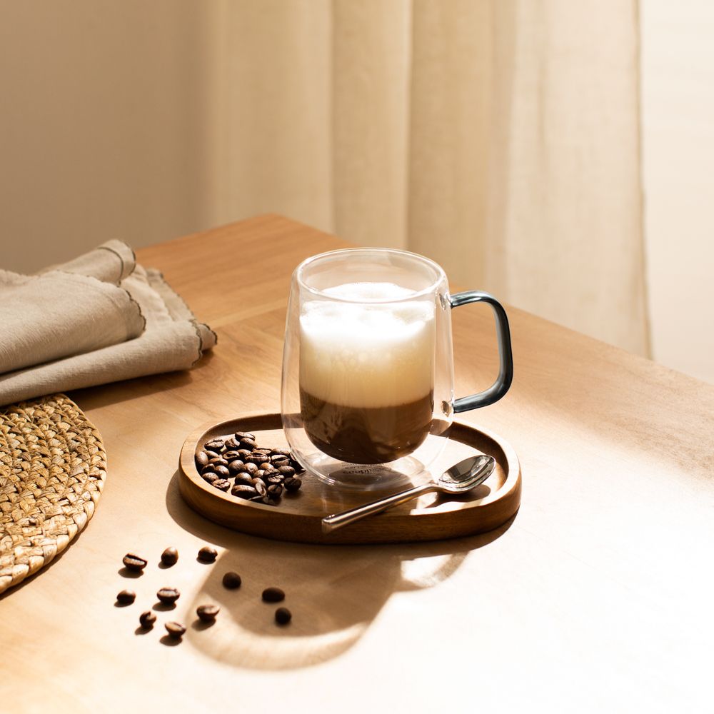 Taza de vidrio doble muro 350 ml