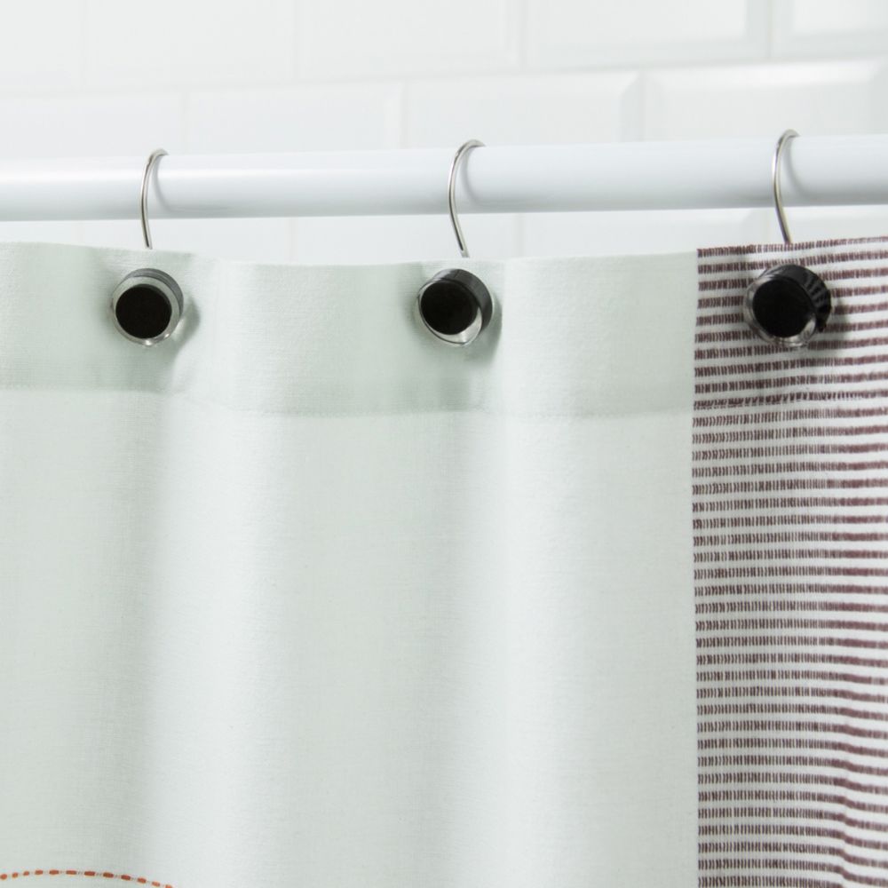 Set 12 Ganchos Cortina Baño