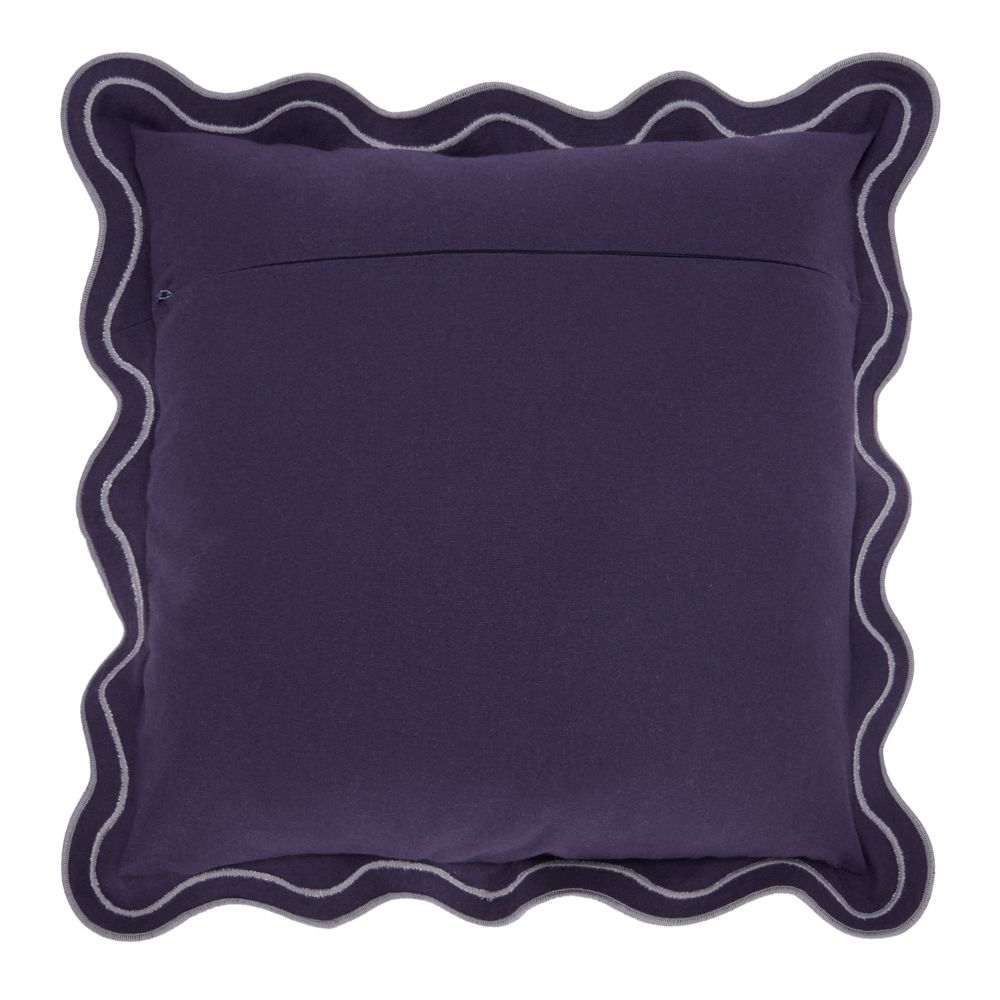 Cojín con borde ondas 45x45 cm