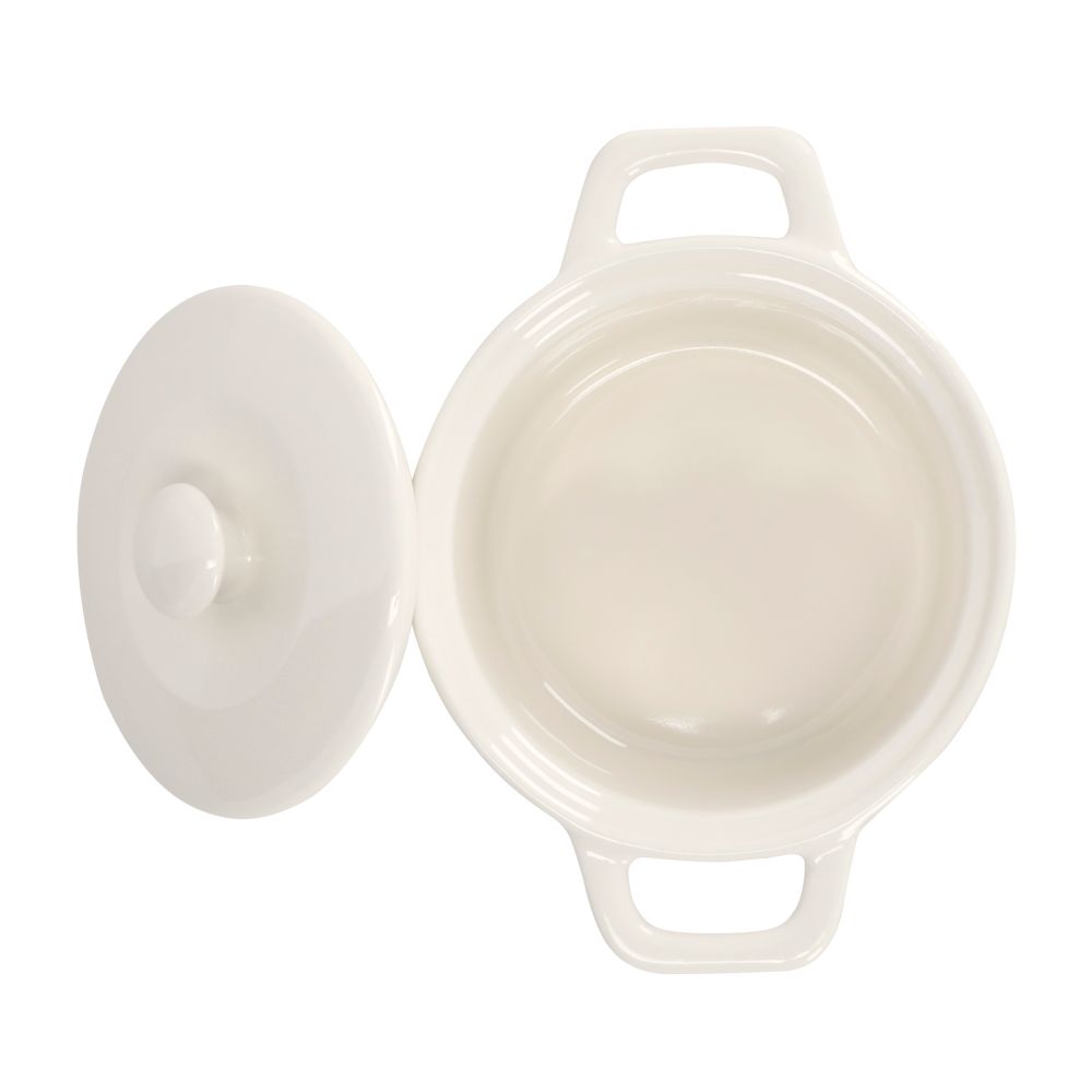 Mini refractario de cerámica con tapa y asas 260 ml