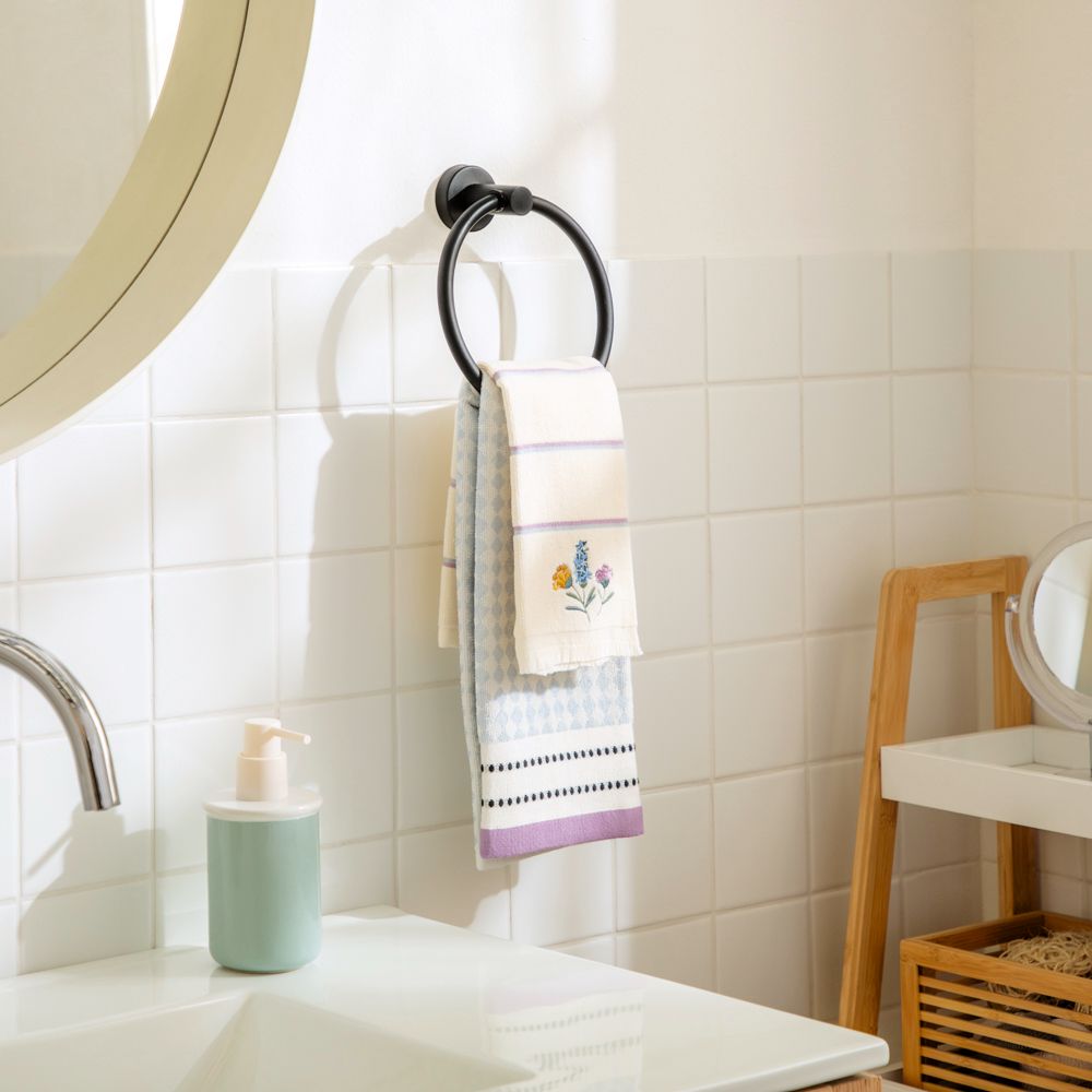 Set de 2 toallas de visita algodón bordado 400 g