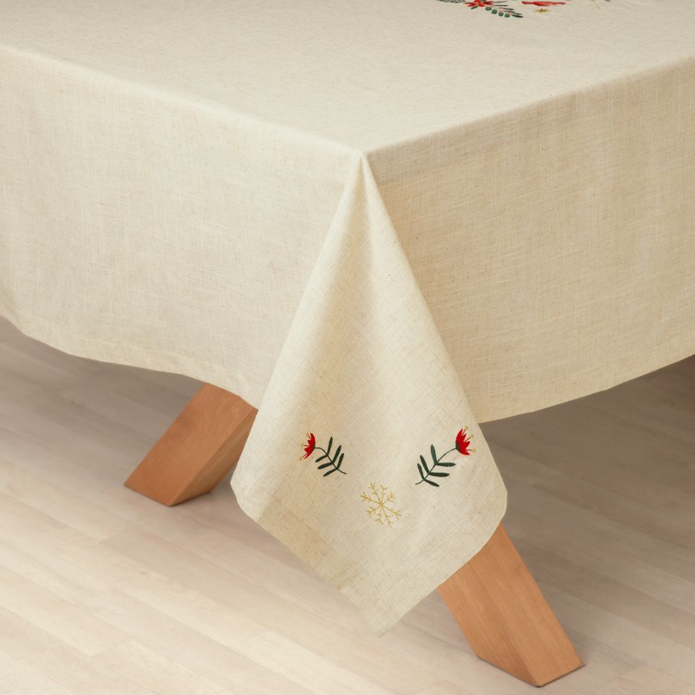 Mantel de poliéster-lino altezzo navidad 150x210 cm