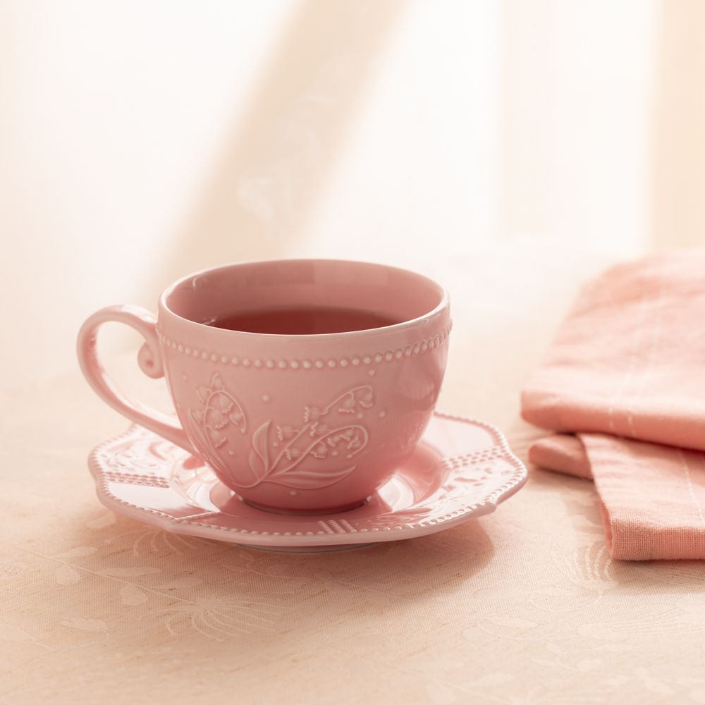 Taza de té de porcelana diseño romántico 260 ml