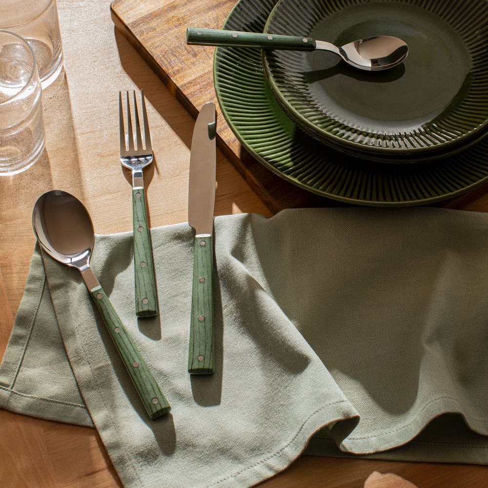 Set de cubiertos de madera 24 piezas