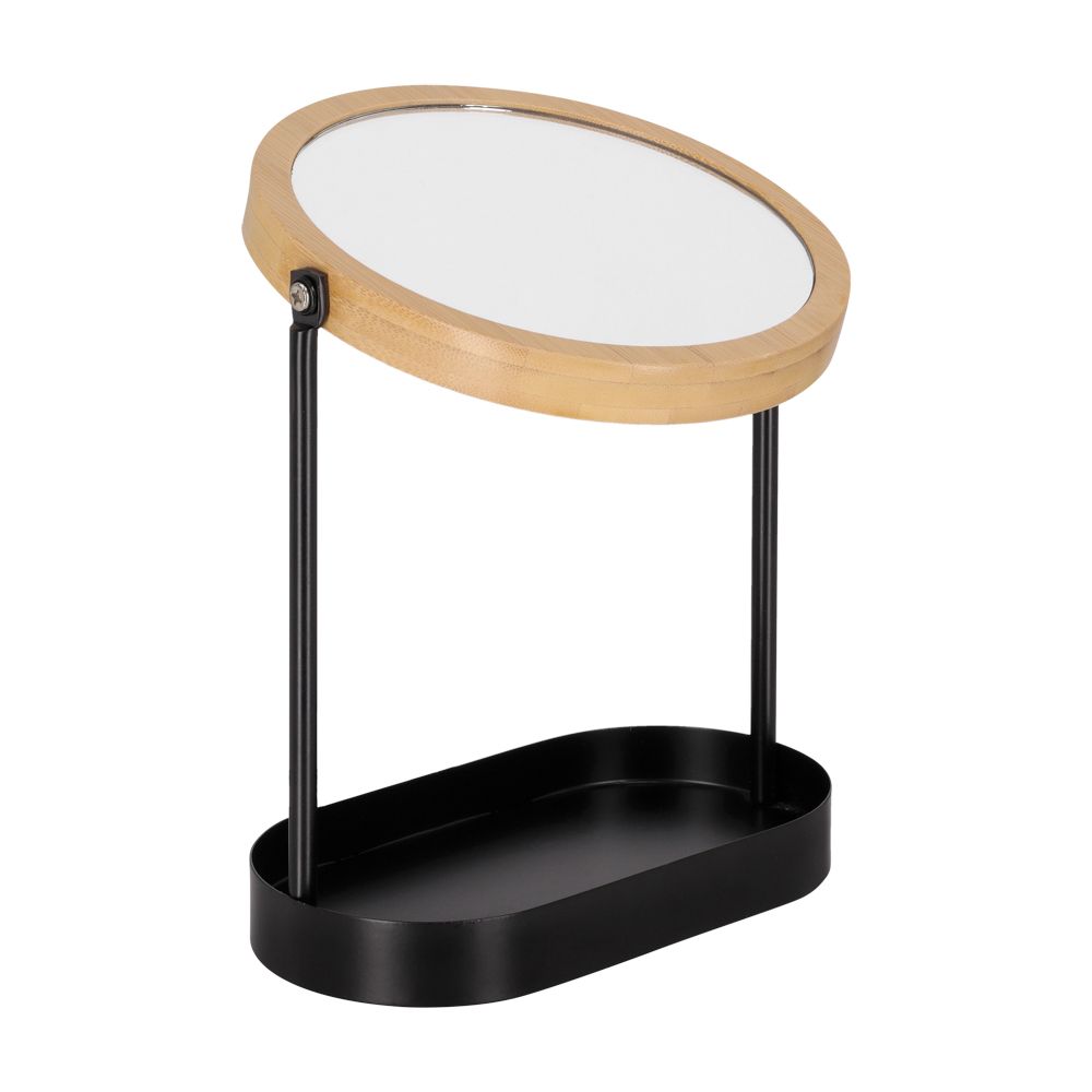 Espejo de pedestal con bandeja 19x10x20 cm
