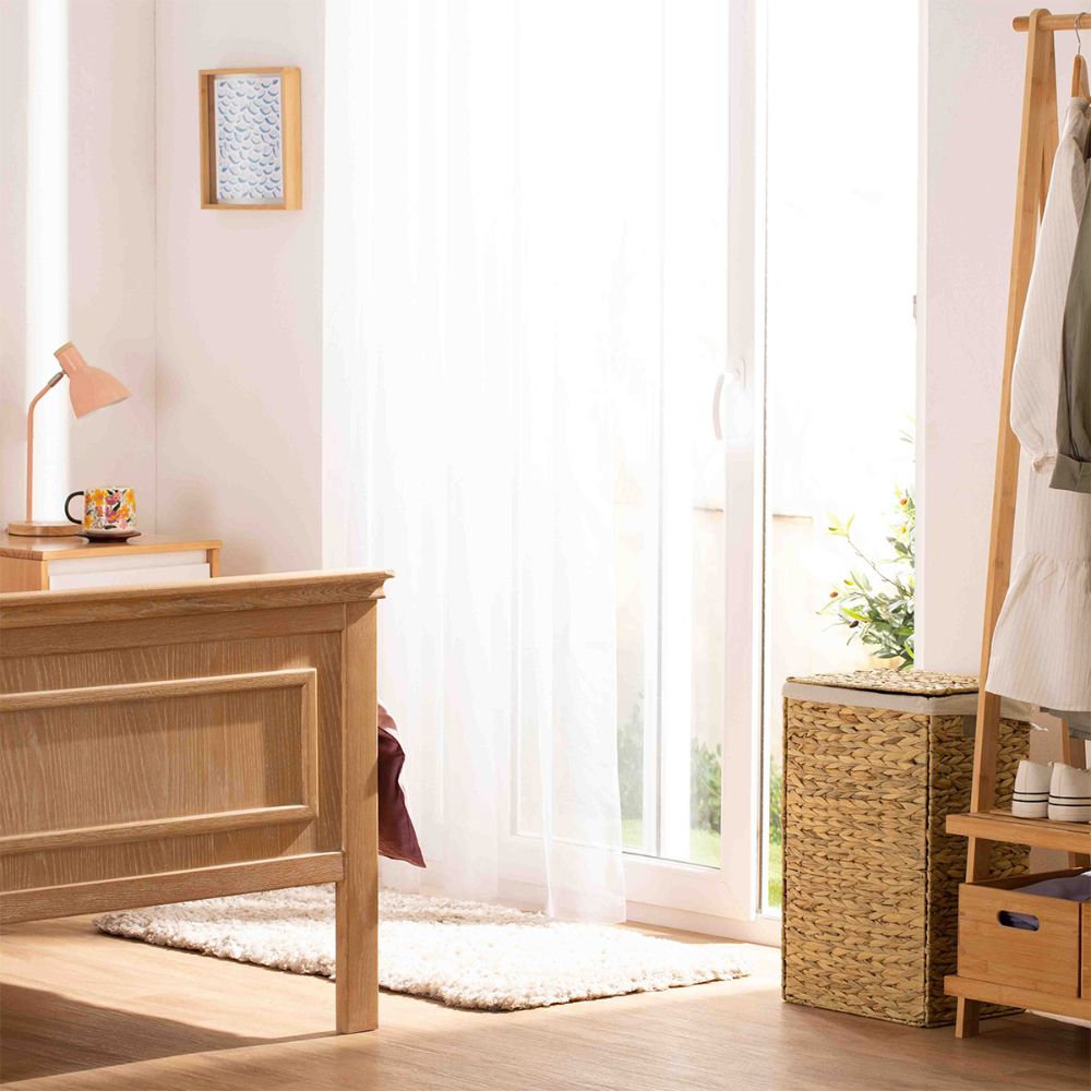 Canasto para ropa Fibra de jacinto de agua 34x25x55 cm