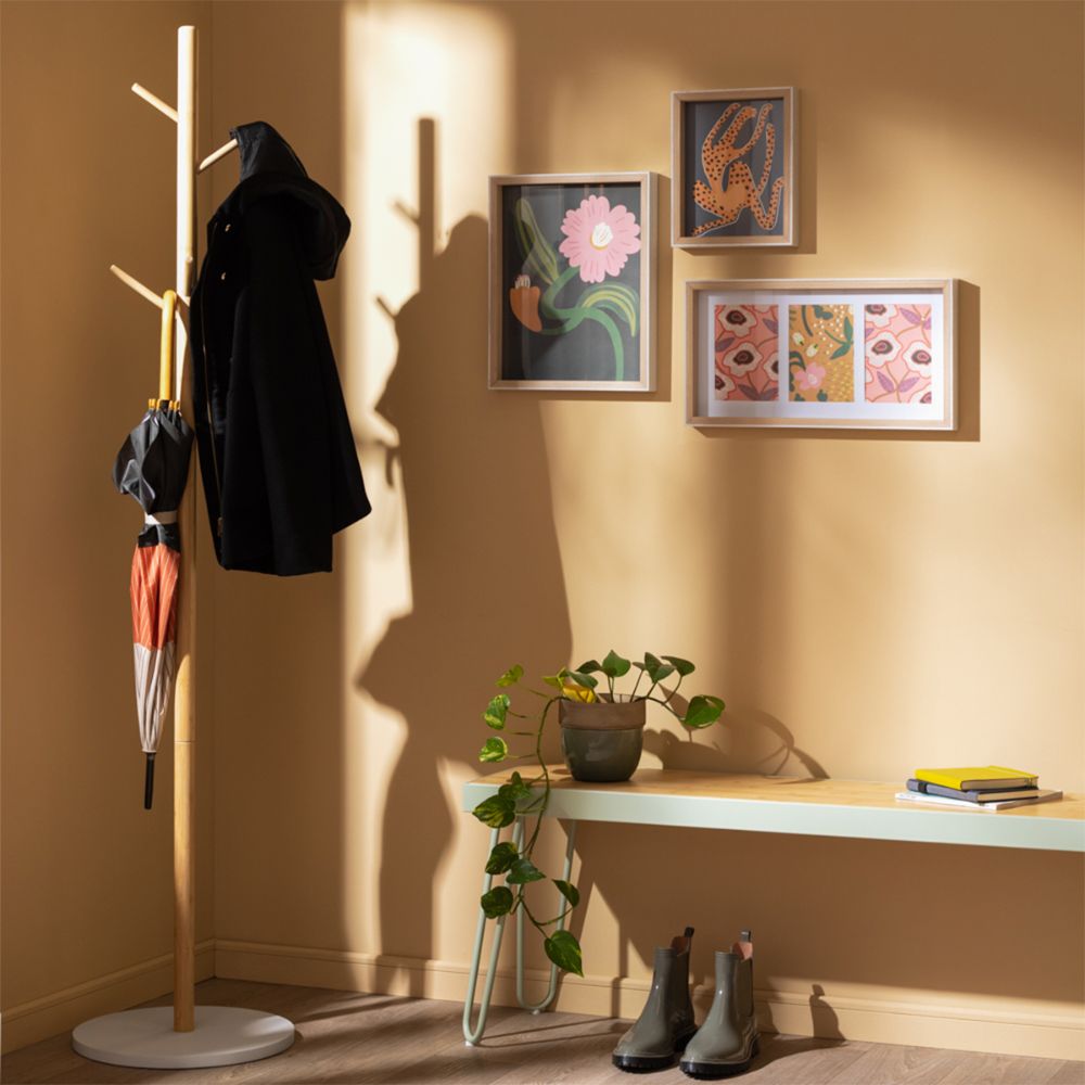 Perchero Madera de Bambú y MDF 184x36.5cm