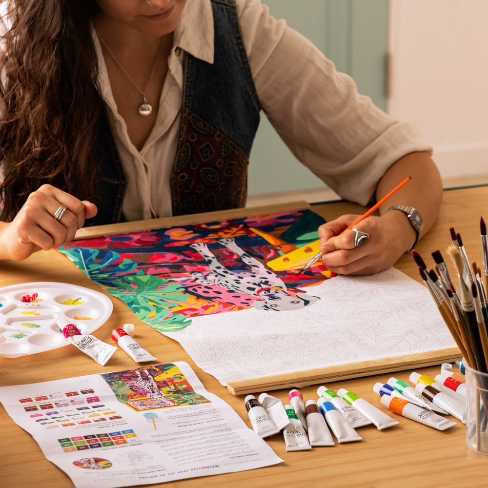 Set de lámina y materiales para pintar