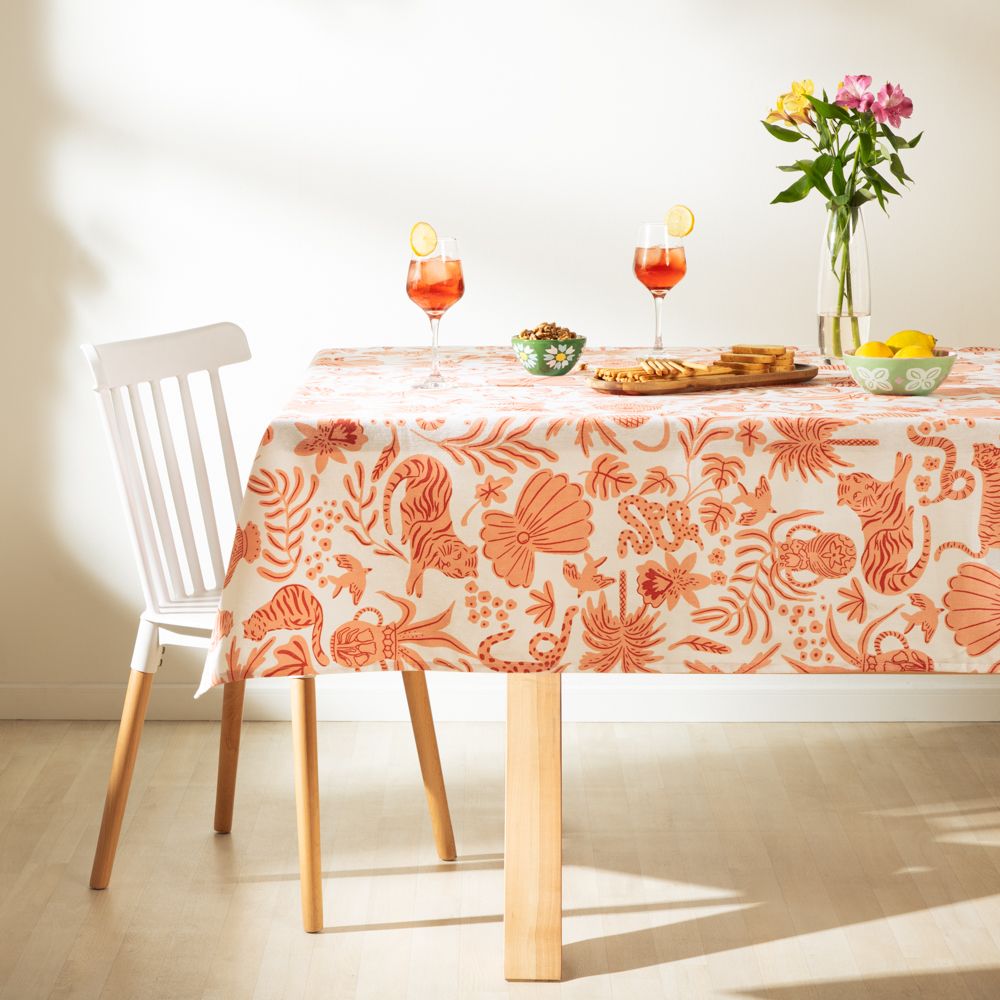 Mantel de algodón poliéster estampado 150x150 cm