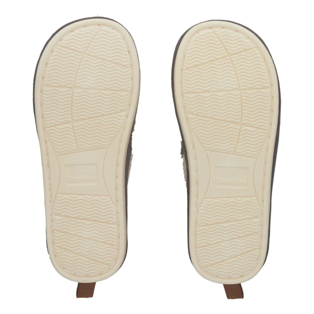 Pantufla bordada peluda talla 24-25 cm