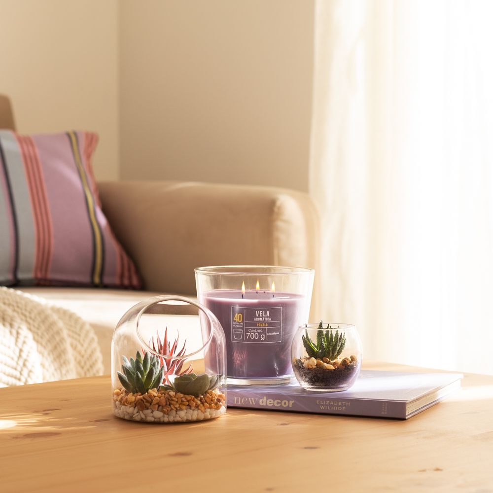 Vela Vidrio Rústica Toronja 700 g