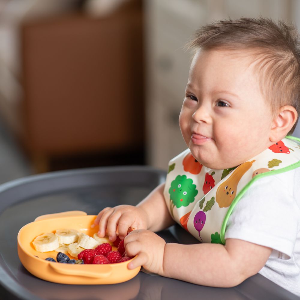 Plato de silicona animalito para bebé 18x18x2,8 cm