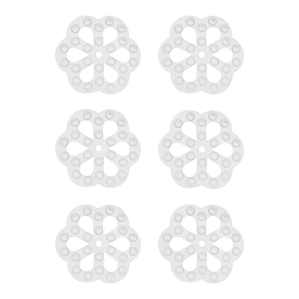 Set de 6 Antideslizantes para Tina de Baño Transparente 10 cm