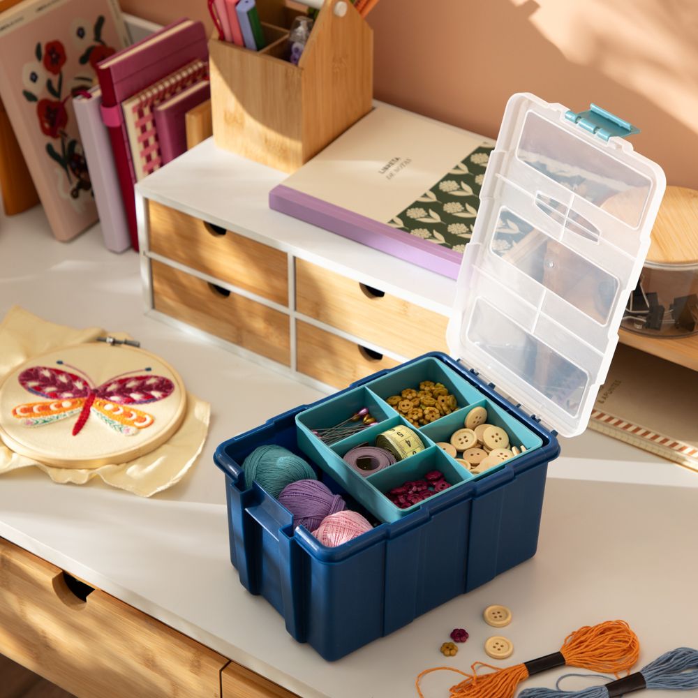 Caja organizadora multifuncional 22x15.5x12 cm